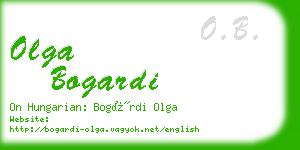 olga bogardi business card